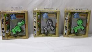Lot of 3 Stikbot Safari Pets New In Box StikLion Green Gray StikRhino Green 2017